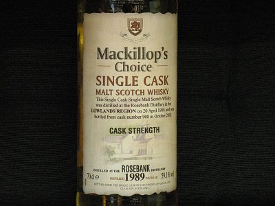Mackillop\'s Rosebank 1989 mackillop's