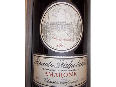 Pezzi Unici Amarone bertani 1983 cassetta legno