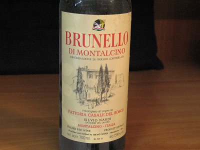 Pezzi Unici Brunello di montalcino casale del bosco nardi 1975