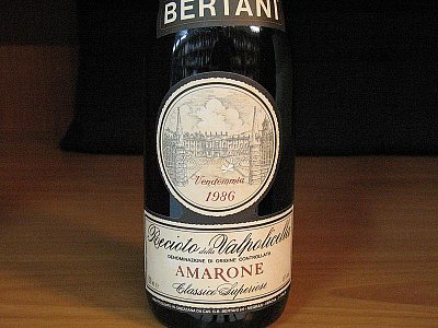 Pezzi Unici Amarone bertani 1986 cassetta legno