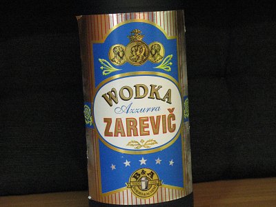 Zarevic Vodka azzurra zarevic