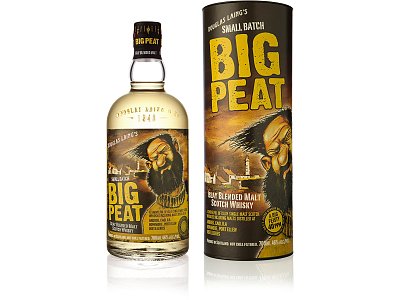 Big peat islay blended malt scotch whisky