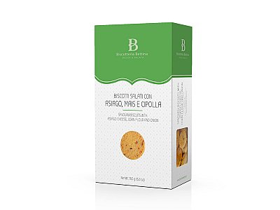 Biscotteria Bettina Biscotti salati asiago mais cipolla bettina