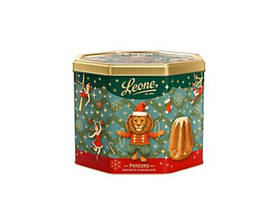 Leone Pastiglie Latta cappelliera circo con pandoro g.750 leone