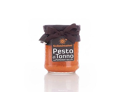 Pesto di tonno e pomodori secchi g.180 sicilia t.