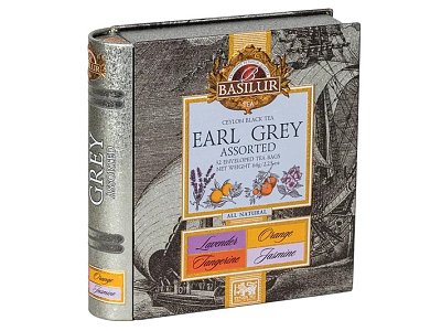 Scatola metallo earl grey 32 filtri basilur